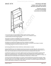 West Elm ProDVX GM-75 Instrucciones De Ensamblaje