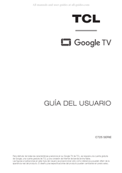 TCL C725 Serie Guia Del Usuario