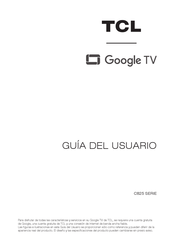 TCL C825 Serie Guia Del Usuario