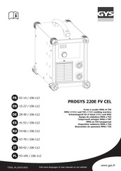 GYS PROGYS 220E FV CEL Manual De Instrucciones