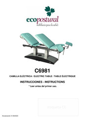 ECOPOSTURAL C6981 Instrucciones