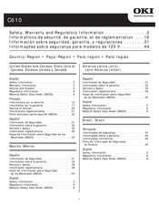 Oki C610 Información Sobre Seguridad, Garantía, Y Regulaciones