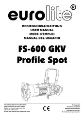 EuroLite FS-600 GKV Manual Del Usuario