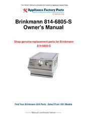 Brinkmann 814-6805-S Manual Del Propietário