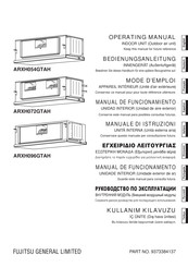 Fujitsu ARXH096GTAH Manual De Funcionamiento