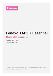 Lenovo TAB3 7 Essential Guia Del Usuario