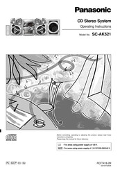 Panasonic SB-AK520 Instrucciones De Funcionamiento