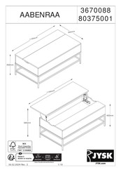 JYSK AABENRAA 3670088 Manual Del Usuario