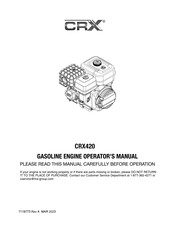 CRX CRX420 Manual De Instrucciones