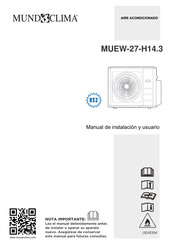 mundoclima MUEW-27-H14.3 Manual De Instalación Y Usuario