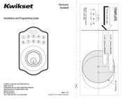 Kwikset 49521/03 Guía De Instalación Y Programación