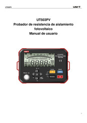 UNI-T UT503PV Manual De Usuario