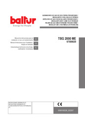 baltur 67500010 Manual De Instrucciones Para La Instalación, El Uso Y El Mantenimiento