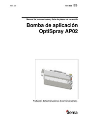 Gema OptiSpray AP02 Manual De Instrucciones Y Lista De Piezas De Recambio