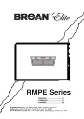 Broan Elite RMPE Serie Manual Del Usuario