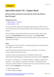 Jabra Elite Active 75t Instrucciones