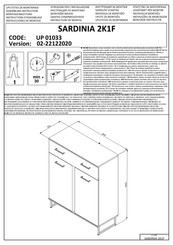 Dedeman SARDINIA 2K1F UP 01033 Instrucciones De Montaje