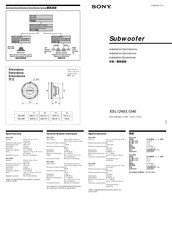 Sony XS-L1246 Instalación / Conexiones