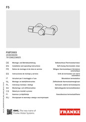 KWC F5S-Therm F5ST2003 Instrucciones De Montaje Y Servicio