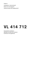 Gaggenau VL414712 Instrucciones De Instalación