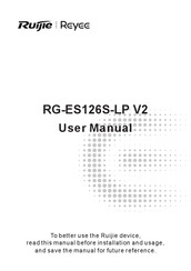 Ruijie Networks Reyee RG-ES126S-LP V2 Manual Del Usuario