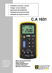 Chauvin Arnoux C.A 1631 Manual De Instrucciones