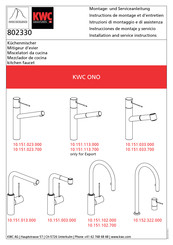 KWC ONO 10.151.102.700FL Instrucciones De Montaje Y Servicio