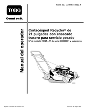 Toro 22195 Manual Del Operador