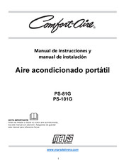 Mars Comfort-Aire PS-101G Manual De Instrucciones Y Manual De Instalación