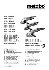 Metabo WA 13-125 Quick Manual Original