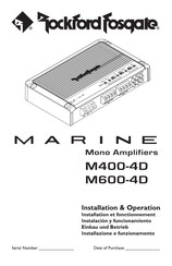 Rockford Fosgate MARINE M400-4D Instalación Y Funcionamiento