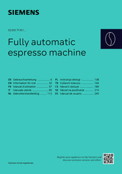 Siemens EQ300 TF305E04 Manual De Usuario