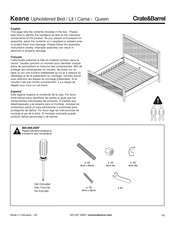 Crate&Barrel Keane Instrucciones De Montaje