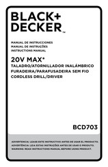 Black and Decker BCD703C1-B3 Manual De Instrucciones