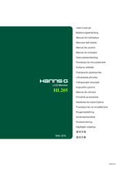 HANNspree Hanns.G HL205DPB Manual De Usuario