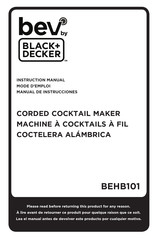 Black and Decker bev BEHB101-BM Manual De Instrucciones