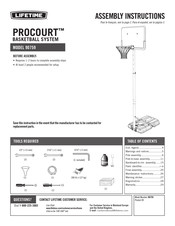 Lifetime PROCOURT 90759 Instrucciones De Ensamblaje