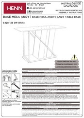 HENN ANDY S428-139 Instrucciones De Montaje