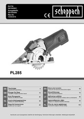 Scheppach PL285 Traduccion Del Manual De Instrucciones Originale