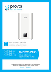 provai ANDROS DUO PRO-TP-DUO-80 Manual De Usuario E Instalacion