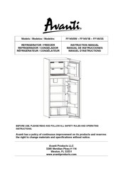 Avanti FF14V1B Manual De Instrucciones