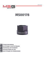 MSG Equipment MS00178 Instrucciones De Uso