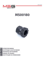 MSG Equipment MS00180 Manual De Usuario