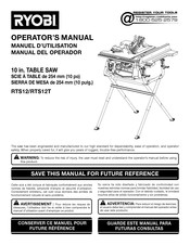 Ryobi RTS12 Manual Del Operador