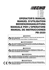 Yamabiko Echo PB-2520 Manual De Instrucciones