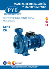 PYD Electrobombas CH Serie Manual De Instalación Y Mantenimiento