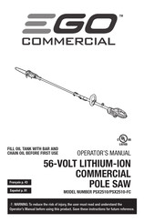 EGO Commercial PSX2510-FC Manual Del Operador