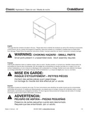 Crate&Barrel Classic Instrucciones De Montaje