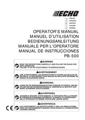 Echo PB-500 Manual De Instrucciones