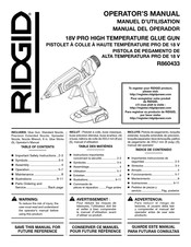 RIDGID R860433B Manual Del Operador